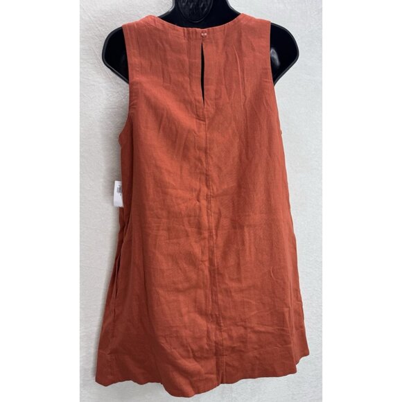 Old Navy Women's Linen-Blend Mini Shift Dress in Gingerspice Size Medium NWT - Picture 8 of 10